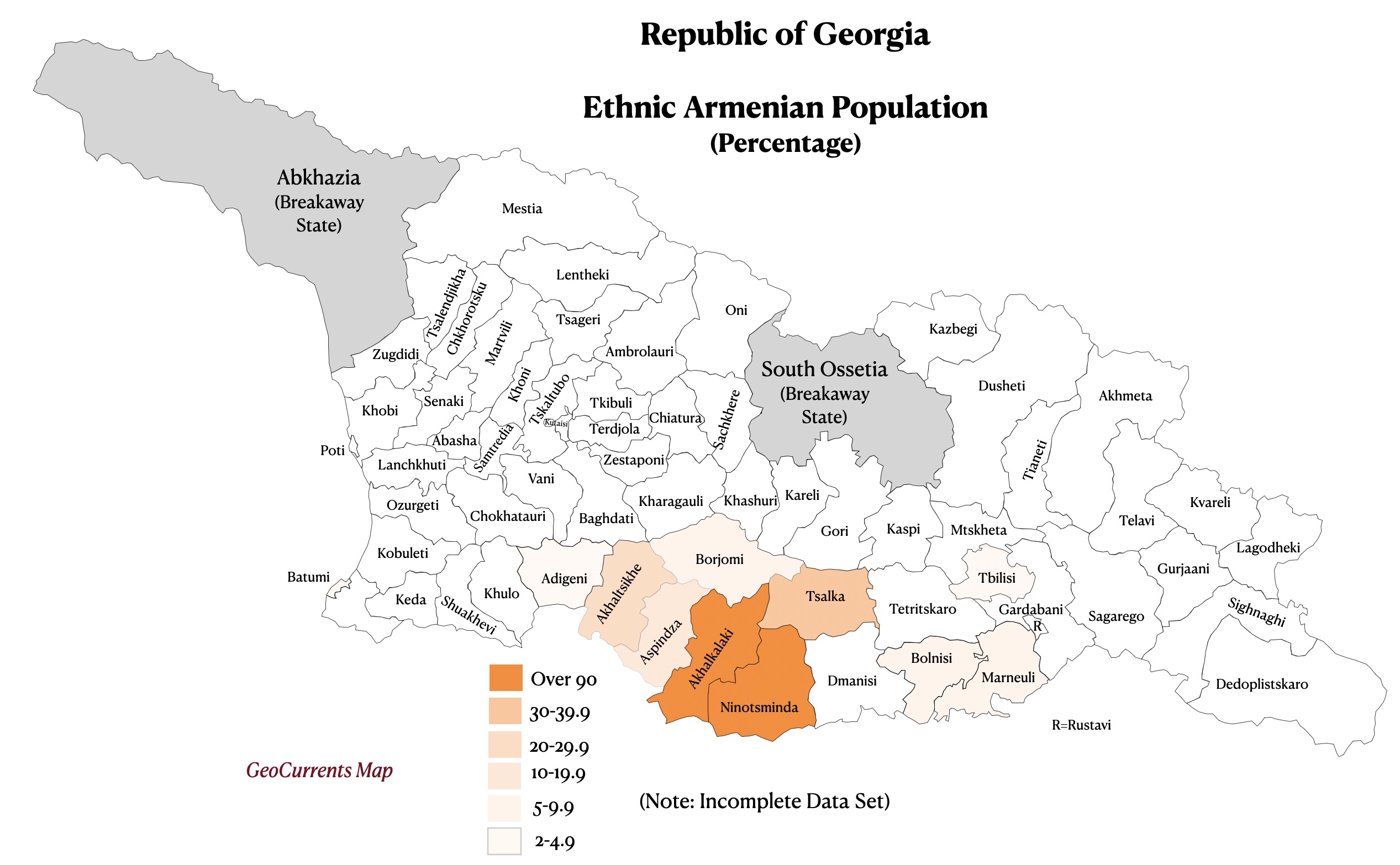 Armenian population in Georgia
